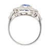 2.56 Carat No Heat Kashmir Blue Sapphire in Platinum Diamond Halo Ring