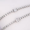 2.71 Carat Cushion & Round Lab Grown Diamond 14K White Gold Tennis Bracelet