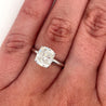 2.79 Carat Lab Grown Diamond Engagement Ring in 14K White Gold Solitaire 4-Prong Setting