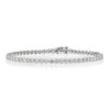 3 Carat Natural Diamond Tennis Ball Bracelet in 18k Solid White Gold