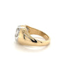 3 Carat Round Cut Lab Grown Diamond Solitaire Mens Ring in 18k Gold