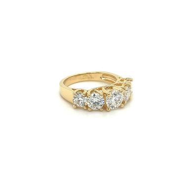 3 Carat TW 18K Yellow Gold Multi Stone Lab Grown Diamond Band Ring – Assay Jewelers