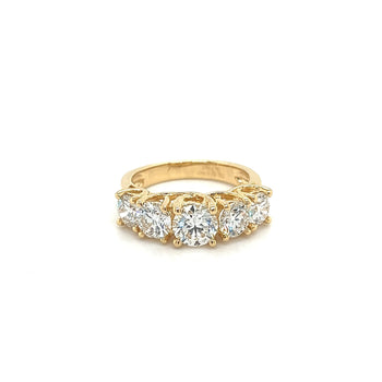 3 Carat TW 18K Yellow Gold Multi Stone Lab Grown Diamond Band Ring – Assay Jewelers