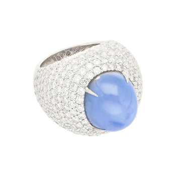 36.40 Carat Ceylon Star Cabochon Sapphire and Diamond GRS Certified 18K Ring – Assay Jewelers