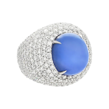 36.40 Carat Ceylon Star Cabochon Sapphire and Diamond GRS Certified 18K Ring – Assay Jewelers