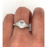 3.02 carat H/VVS2 Cushion Lab Grown Diamond 3-Stone Platinum Ring