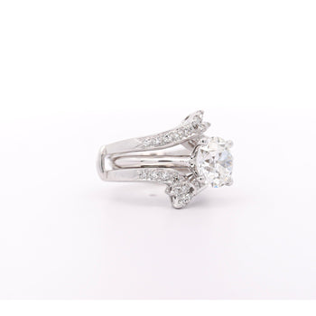 3.03 Carat Old-European Cut IGI Certified CVD Lab Diamond Solitaire Ring and Diamond Jacket Engagement Ring – Assay Jewelers