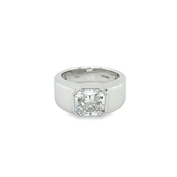 3.03 Carat Radiant Cut Diamond East West Ring 14K White – Assay Jewelers