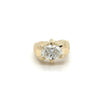 3,20 Karat Ovalschliff Lab Grown CVD Diamant Solitär Herren Ring in 14K Gold