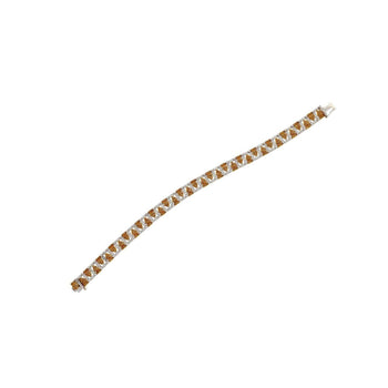 3.22 Carat TW Fancy Brown and White Diamonds in Patterned 18K White and Yellow Gold Bracelet | 7 inches – Assay Jewelers