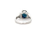 3.29 Carat Oval Blue Sapphire & Diamond in Platinum Engagement Ring