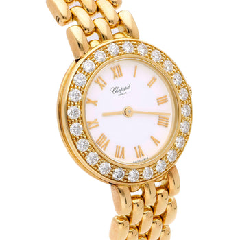 Chopard Classic 10/6206 18K Gold 25mm Diamond Bezel White Dial Watch – Assay Jewelers