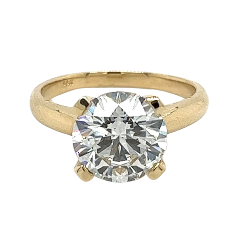 VS2 Lab Grown Diamond Solitaire Ring in 14K Yellow Gold