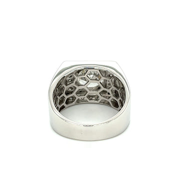 Bague cluster pour homme en diamant de laboratoire de 3,41 carats en or blanc 18K – Assay Jewelers