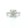 3.50 carat, G, VS2, 18k White Gold Solitaire Cushion Lab Diamond Ring