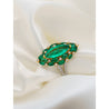 3.89 Carat Marquise Cut Colombian Emerald and Diamond 18K Ring