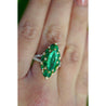 3.89 Carat Marquise Cut Colombian Emerald and Diamond 18K Ring