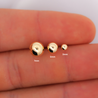 3mm Classic 14K Gold Ball Stud Earrings with Screw Backs