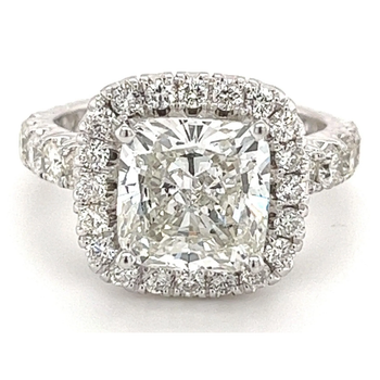 4 Carat Cushion-Cut, H color, VS1 Clarity, Lab Grown Diamond Engagement Ring – Assay Jewelers