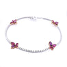 4 Carat Ruby Butterfly and Diamond Charm Tennis Bracelet