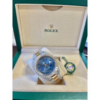 42mm Mens Rolex DateJust 2-Tone With Diamond Bezel/Bracelet – Assay Jewelers