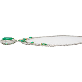45.58 Carat TW Colombian Emerald & Diamond Chandelier Drop Necklace – Assay Jewelers