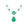 45.58 Carat TW Colombian Emerald & Diamond Chandelier Drop Necklace