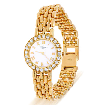 Chopard Classic 10/6206 18K Gold 25mm Diamond Bezel White Dial Watch – Assay Jewelers