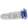 4.71ct Oval Cut SriLanka Sapphire Diamond 18KWhite Gold Ring