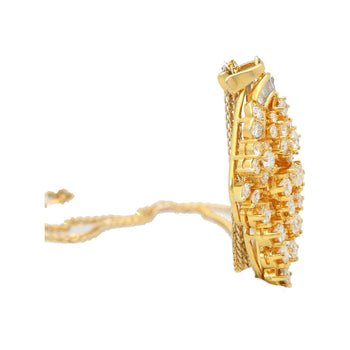 5 CTTW Diamond Cluster Multi Cut Pendant in 18K Yellow Gold Necklace – Assay Jewelers