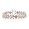 5 Carat Round Diamond H-I SI Interwoven X-Link 18K White Gold Bracelet 7 Inch