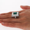 5.17ct Colombian Emerald & Baguette Diamond Art Deco Frame Ring