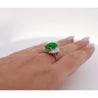 5.32 Carat Natural Jadeite Jade and Diamond Filigree Platinum Ballerina Ring