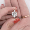 5.58ct G/I1 Round Diamond Baguette Side Stones Engagement Ring