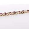 6 Carat Baguette-Cut Ruby & Diamond 14K Gold Link Bracelet