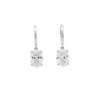 6.34 Carat Oval Cut IGI Certified CVD Lab Diamond Drop Earrings