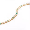 7 Carat Diamond and Emerald Bezel Set 14K Gold Tennis Bracelet