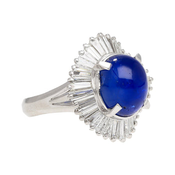 7.04 Carat Blue Star Sapphire and Diamond Platinum Ballerina Ring – Assay Jewelers