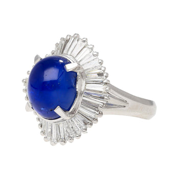 7.04 Carat Blue Star Sapphire and Diamond Platinum Ballerina Ring – Assay Jewelers