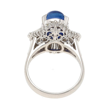 7.04 Carat Blue Star Sapphire and Diamond Platinum Ballerina Ring – Assay Jewelers