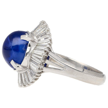 7.04 Carat Blue Star Sapphire and Diamond Platinum Ballerina Ring – Assay Jewelers
