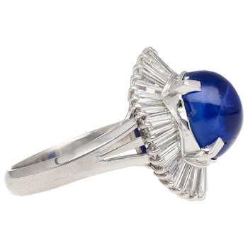 7.04 Carat Blue Star Sapphire and Diamond Platinum Ballerina Ring – Assay Jewelers