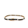 7.38 Carat Sapphire & Diamond Square & Round Link 18K Channel Tennis Bracelet