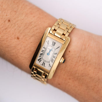 Cartier Tank Américaine 2482 18K Gold 20mm Ladies Watch – Assay Jewelers