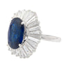 7.7 Carat No-Heat Blue Sapphire and Diamond Ring Convertible to Pendant