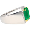 8.23 Carat Colombian Emerald & Diamond 18K Gold Mens Ring | GRS Certified