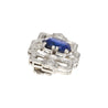 8.64 Carat AGL Certified Ceylon Cushion Cut Blue Sapphire and Diamond Brooch Pin