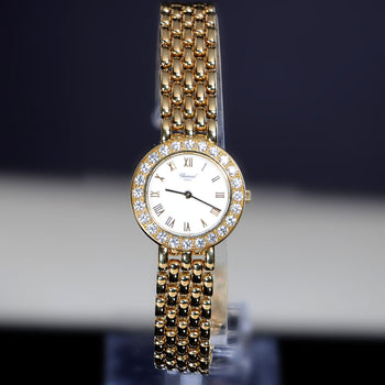 Chopard Classic 10/6206 18K Gold 25mm Diamond Bezel White Dial Watch – Assay Jewelers