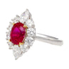 AGL Certified 3.04ct Pigeon Blood Ruby with Diamond Halo Ring