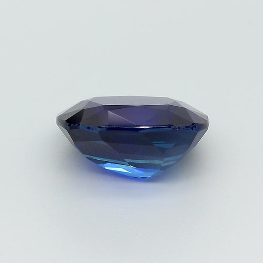 AGL Certified 5.75 Carat Burma No Heat Cushion Blue Sapphire and Diamond Ring